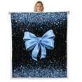thumbnail image 1 of Erosebridal Bowknot Glitter Throw Blanket for Couch,Bling Sequin Print Plush Blanket,Super Cozy Sherpa Blanket 30x40,Teen Bedroom Decor, 1 of 7