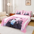 thumbnail image 1 of Erosebridal Japanese Anime Girl Full Size Sheets,Kawaii Japanese Animation Bed Sheets For Adults 4-Piece, 1 of 6