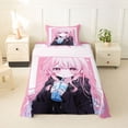 thumbnail image 1 of Erosebridal Japanese Anime Girl Twin Sheet Sets,Kawaii Japanese Animation Bedding For Adults 3pcs, 1 of 6