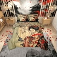 thumbnail image 1 of Erosebridal Japanese Geisha Bedding Twin Size Women, Oriental Aesthetic Comforter Sets with Sheets, Reversible 7pcs, 1 of 5