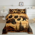 thumbnail image 1 of Erosebridal Jungle Bear Comforter Sets, Countryside Farmhouse Lodge Cabin Comforters & Duvets, Pine Tree Decor Microfiber 2-Piece, 1 of 8
