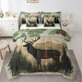 thumbnail image 1 of Erosebridal Jungle Deer Bed in a Bag Twin size, Rustic Farmhosue Bed Set, Wildlife Reversible Bedding Twin Size, Super Cozy Bedroom Decoration, 7 Pieces, 1 of 6