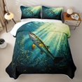 thumbnail image 1 of Erosebridal Jungle Pike Fish Bed Spread Queen for Men, Rustic Animals Queen Coverlet Set, 3 Pieces, 1 of 7