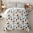 thumbnail image 1 of Erosebridal Jungle Wildlife Bear Quilt Full For Kids,Outdoor Adventure Full Bedspread Sets,3-Piece, 1 of 7