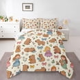 thumbnail image 1 of Erosebridal Kawaii Animal Capybara Full Size Comforter Sets 3 Pieces For Boys Girls,Kids Cute Princess Bowknot Bedding Sets,Microfiber Bedroom Decor, 1 of 6