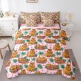 thumbnail image 1 of Erosebridal Kawaii Animal Capybara Twin Bedding Sets 7-Piece For Boys Girls,Kids Palm Tree Summer Holiday Bedding Comforter Set,Pink Reversible, 1 of 6