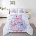 thumbnail image 1 of Erosebridal Kawaii Anime Bedding Sets Full with Comforter,Cartoon Princess Duvet Insert,Star Pattern Bedroom Decor,Reversible,Super Cozy,3 Pieces, 1 of 7