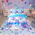 thumbnail image 1 of Erosebridal Kawaii Axolotl Bed in a Bag Full size,Pink Blue Bed Set,Cartoon Animal Bedding Full Size,Super Cozy Teenager Bedroom Decor,Reversible,7pcs, 1 of 6
