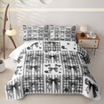 thumbnail image 1 of Erosebridal Kawaii Black Bow Quilt Full for Boys Girls, Princess Cartoon Full Bedspread Sets, 3 Pieces, 1 of 7