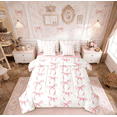 thumbnail image 1 of Erosebridal Pink Bowknot Bedding Twin Size, Cute Princess Bed in a Bag Twin size, Bow Tie Decor, Reversible 7 Pieces, 1 of 7
