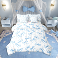 thumbnail image 1 of Erosebridal Kawaii Bow Tie Bedding Sets King Size,Blue Bowknot Bed in a Bag King size,Cute Room Decorative,7-Piece, 1 of 5
