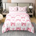 thumbnail image 1 of Erosebridal Kawaii Bowknot 100% Cotton Comforter Cover Full,Cartoon Love Heart Bedding Full Size,Cartoon Cute Decor,Reversible,Lightweight,3pcs(No Comforter), 1 of 6