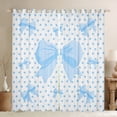 thumbnail image 1 of Erosebridal Kawaii Bowknot Curtains for Living Room,Blue White 30%-50% Blackout Curtains for Bedroom,Cartoon Polka Dots Curtains and Drapes (42Wx84L),Teenager Room Decoration, 1 of 6