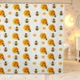 thumbnail image 1 of Erosebridal Kawaii Bug Bee Shower Curtain 72Wx72L,Cartoon Floral Bathroom Curtain,White Black, 1 of 5