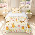 thumbnail image 1 of Erosebridal Kawaii Bug Bee Twin Comforter Sets,Cute Floral Bedding Set,White Pink,Reversible,2pcs,1 Comforter and 1 Pillowcase, 1 of 7