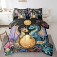 thumbnail image 1 of Erosebridal Kawaii Cartoon Dragon Bed in a Bag Full size, Boho Floral Bed Set, Starry Sky Room Decor, 7pcs, 1 of 5
