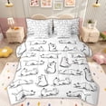 thumbnail image 1 of Erosebridal Kawaii Cat Lover Bedding Comforter Set for Kids, Cartoon Kitten Queen Bedding Sets, 7-Piece, 1 of 6