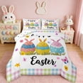 thumbnail image 1 of Erosebridal Kawaii Easter Egg Kids Queen Comforter Set,Colorful Flowers Cute Floral Bedding Comforter Set For Girls Reversible 3pcs, 1 of 7