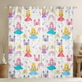 thumbnail image 1 of Erosebridal Kawaii Girls Curtains for Living Room,Rainbow Castle Carriage Blackout Curtains Set of 2(38x45),White Fairy Tale Curtains and Drapes(38x45),Breathable Room Decoration, 1 of 6