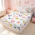 thumbnail image 1 of Erosebridal Kawaii Hearts Print Zipper Twin Comforter Sets with Fitted Sheet and 2 Pillowcases, Love Theme Zipper Bedding Set, Pink Reversible, 1 of 7