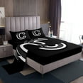 thumbnail image 1 of Erosebridal Kawaii Initial Letter Bed Sheets Set Twin Size, Monogrammed C Bed Sheets Twin, Cool Ribbon Cow Reversible Sheet Set Twin, Ultra Soft Bedroom Decoration, 3pcs, 1 of 7