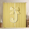 thumbnail image 1 of Erosebridal Kawaii Initial Letter Curtains for Living Room, Monogrammed J 30%-50% Blackout Curtains Set of 2 (52x63), Ribbon Cow Curtains and Drapes (52x63), Window Curtains Bedroom Decoration, 1 of 6