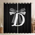 thumbnail image 1 of Erosebridal Kawaii Initial Letter Curtains Pack of 2 (42x63), Monogrammed D 30%-50% Black Out Curtains, Cool Ribbon Cow Curtains for Living Room, Window Curtains Bedroom Decoration, 1 of 6