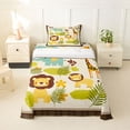 thumbnail image 1 of Erosebridal Kawaii Lion Kids Twin Sheet Sets, Jungle Wildlife Bedding, 3pcs, 1 of 5