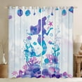 thumbnail image 1 of Erosebridal Kawaii Mermaid Curtains Pack of 2 (38x45), Princess Curtains for Living Room, Dreamy Ocean 30%-50% Black Out Curtains, Window Drapes Room Decoration, 1 of 6