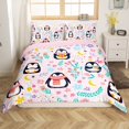 thumbnail image 1 of Erosebridal Kawaii Penguin Duvet Cover King, Arctic Animal Comforter Cover King, Reversible 3 Pieces (No Comforter), 1 of 6