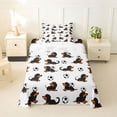 thumbnail image 1 of Erosebridal Kawaii Pet Dogs Dachshund Twin Sheet Sets,Boys Football Ball Games Bedding For Puppy Dogs Lovers 3-Piece, 1 of 6