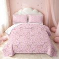 thumbnail image 1 of Erosebridal Kawaii Rainbow Twin Quilt Set, Cute Love Heart Twin Coverlet Set, Pink Reversible, Blush Rainbow, 2-Piece (1 Bedspread and 1 Pillowcase), 1 of 7