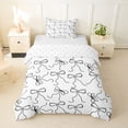 thumbnail image 1 of Erosebridal Kawaii Ribbon Bow Twin Bedding For Teens,Kids Girls Black White Bowknot Duvet Cover Set,Microfiber Bedroom Decor,2pcs,No Comforter, 1 of 5
