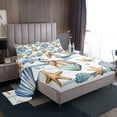 thumbnail image 1 of Erosebridal Kawaii Seashell Sheet Set Twin, Cute Starfish Bedding Sets Twin Size, Ocean Animal Decor 3pcs, 1 of 7
