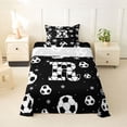 thumbnail image 1 of Erosebridal Kawaii Soccer Pattern Kids Twin Sheet Sets,Letter R Monogrammed Bedding For Boys Teens 3pcs, 1 of 6