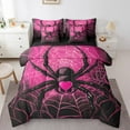 thumbnail image 1 of Erosebridal Kawaii Spider Bedding Twin Size, Romantic Love Heart Bedding Sets Twin Size, Animal Print Decor, Reversible 7pcs, 1 of 5