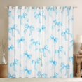 thumbnail image 1 of Erosebridal Kawaii Stripes Bow Tie Black Out Curtains,Blue Princess Bow Knot Curtains Pack of 2 (42x63 Each),Microfiber Bedroom Decor, 1 of 6