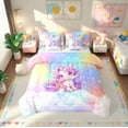 thumbnail image 1 of Erosebridal Kawaii Unicorn Bedding Twin Size, Personalized Letter K Comforter Sets With Sheets, Cute Stars Clouds Bedding Sets Twin Size, Breathable Room Decorative,7Pcs Reversible, 1 of 5
