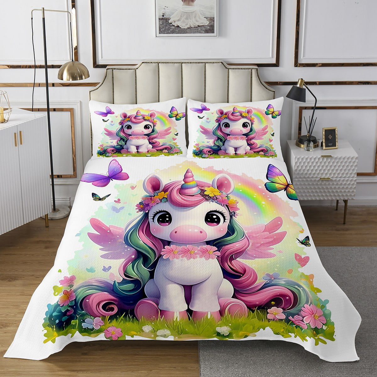 3D Unicorn Butterfly 5916 Kayomi Harai Bedding Bed Pillowcases Quilt Cover Duvet Cover