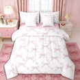 thumbnail image 1 of Erosebridal Kawaii Watercolor Bow Tie Twin Bedding Sets 7-Piece for Kids Girls,Chic Flowers Bedding Comforter Set for Teens,Pink Reversible,Super Cozy Room Decor, 1 of 6