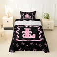 thumbnail image 1 of Erosebridal Kid Cute Ribbon Twin Sheet Sets, Initial L Letter Bedding, 3-Piece, 1 of 5