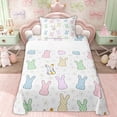 thumbnail image 1 of Erosebridal Kid Plaid Rabbit Print Twin Sheet Sets, Groovy Floral Bedding, 3 Pieces, 1 of 5