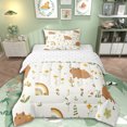 thumbnail image 1 of Erosebridal Kids Animal Capybara Twin Comforter Sets 3-Piece,Boys Girls Cartoon Rainbow Flowers Bedding Set,Microfiber Bedroom Decor, 1 of 7