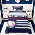 thumbnail image 1 of Erosebridal Kids Baseball Twin Sheet Sets,Boys Ball Games Bedding For Sport Gamer 3 Pieces, 1 of 6