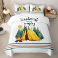 thumbnail image 1 of Erosebridal Kids Camping Quilt Full For Camper Gifts,Rustic Farmhouse Adventure Full Bedspread Sets For Boys,3 Pieces, 1 of 7