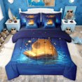 thumbnail image 1 of Erosebridal Kids Cartoon Capybara Twin Bedding Sets, Galaxy Stars Bedding Comforter Set, Blue Reversible, 7pcs, 1 of 7