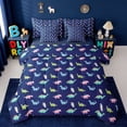 thumbnail image 1 of Erosebridal Kids Cartoon Dinosaur 7-Piece Twin Bedding Sets,Jungle Dino 3D Ancient Animals Bedding Comforter Set For Boys,Reversible, 1 of 7