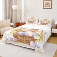 thumbnail image 1 of Erosebridal Kids Cute Rabbit Full Size Sheets, Plum Easter Egg Bed Sheets, 4 Pieces, 1 of 5