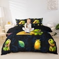 thumbnail image 1 of Erosebridal Kids Dinosaur Queen Duvet Cover Set for Boys Girls, Dino Letter Z Bedding, Black Reversible 3 Pieces, 1 Duvet Cover and 2 Pillowcases (No Comforter), 1 of 6