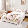thumbnail image 1 of Erosebridal Kids Easter Cartoon Rabbit Bed Sheets 4pcs,Boys Girls Pink Flowers Butterfly King Sheets,Luxury Bedroom Decor, 1 of 5